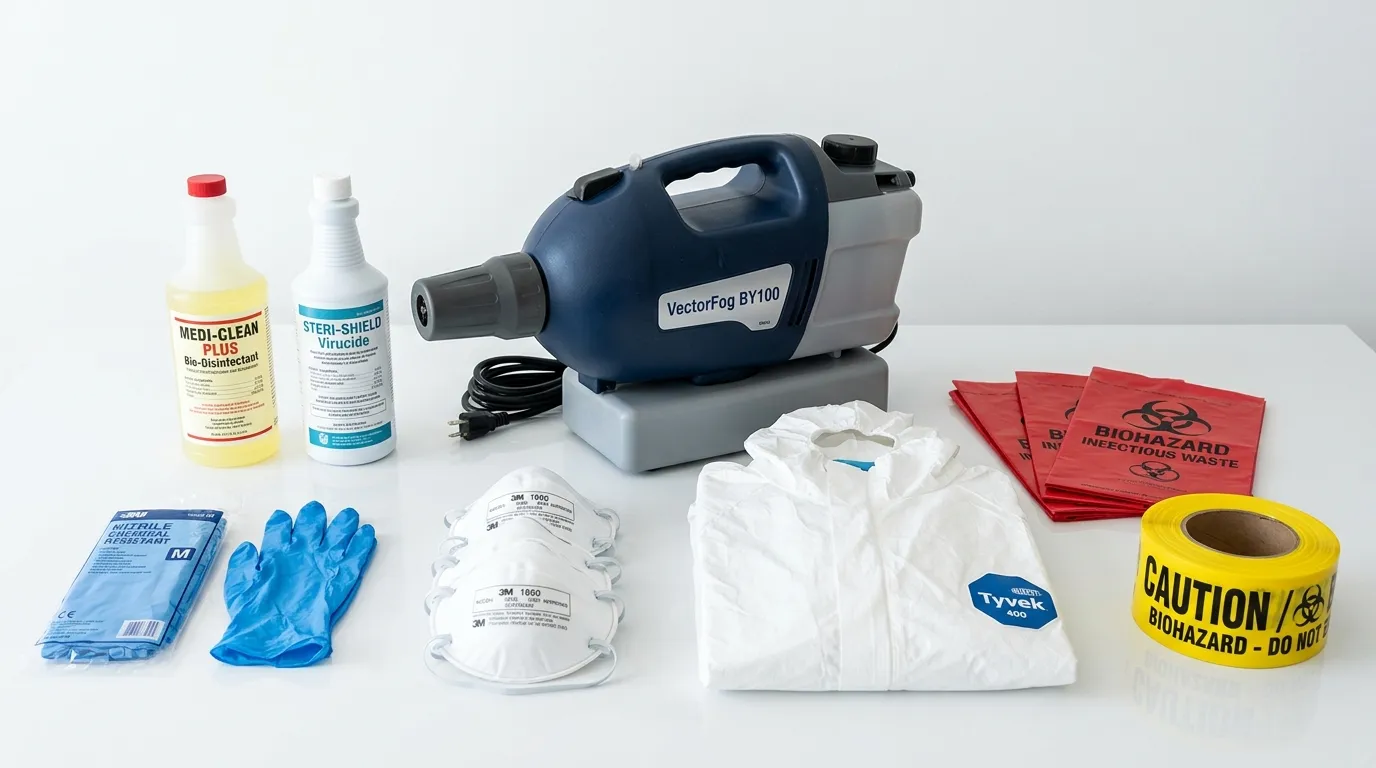 Professional biohazard remediation crew working in Red Bank